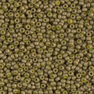 Miyuki seed beads 11/0 - Matted opaque luster golden olive 11-2032 